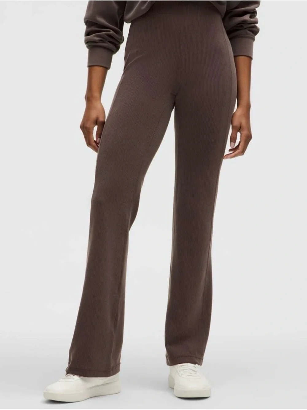 lululemon athletica Ribbed Softstreme Flare Pant in Espresso